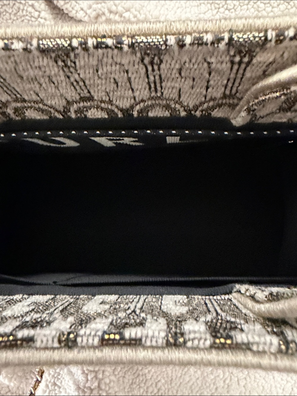 Furla Metallic Beige & Gold Monogram Satchel - Picture 5 of 5